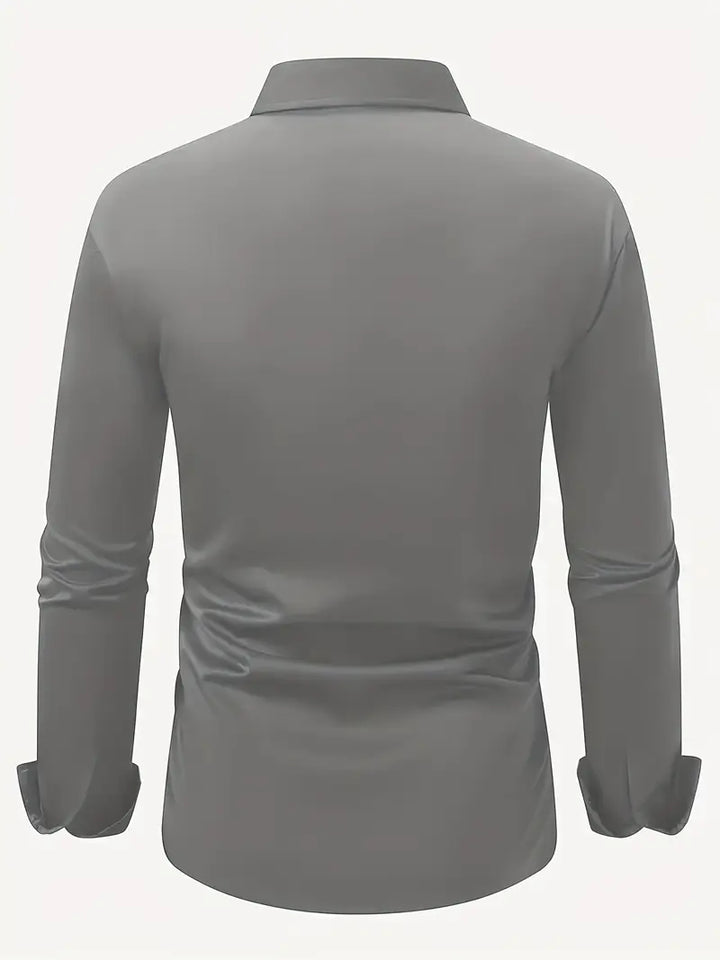 Slim Fit Herrenhemd, Langarm mit verstellbaren Manschetten, Business & Casual tauglich.