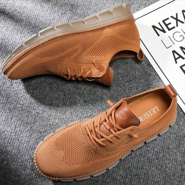Textur des atmungsaktiven Materials der Herren Sneaker. Leicht & bequem für Freizeit und täglichen Gebrauch.