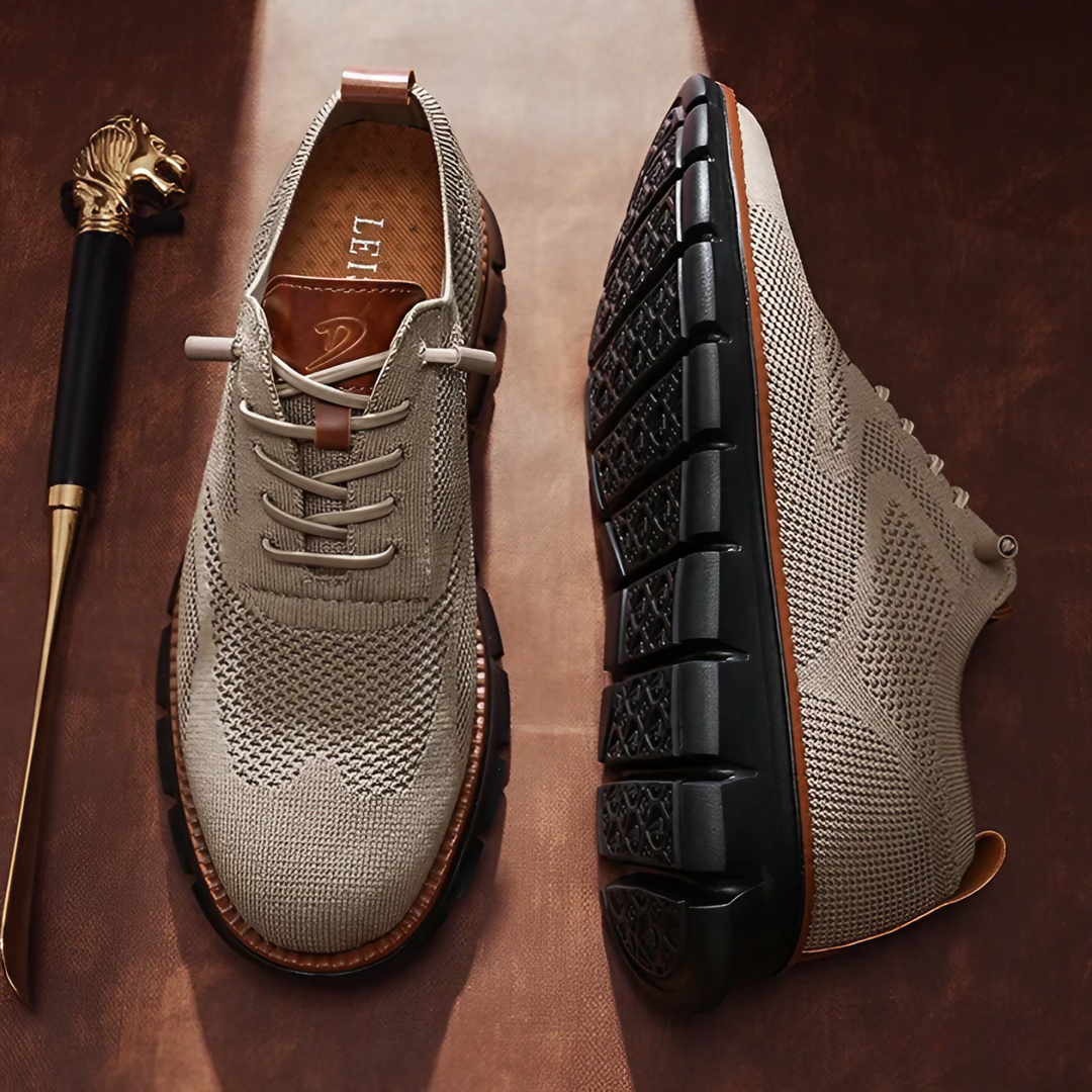 Studioaufnahme: Stylische Herren Sneaker, leicht & atmungsaktiv. Bequeme Freizeitschuhe für optimalen Komfort.