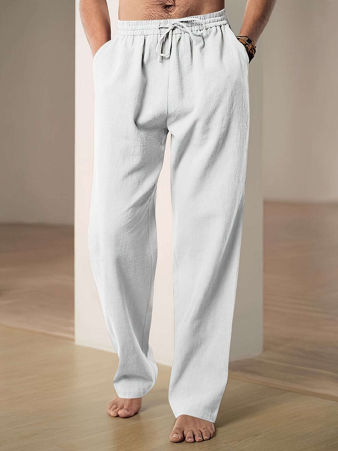 Herren Sommerhose mit Kordelzug, leicht & bequem. Ideal für Urlaub, Strand & Alltag.