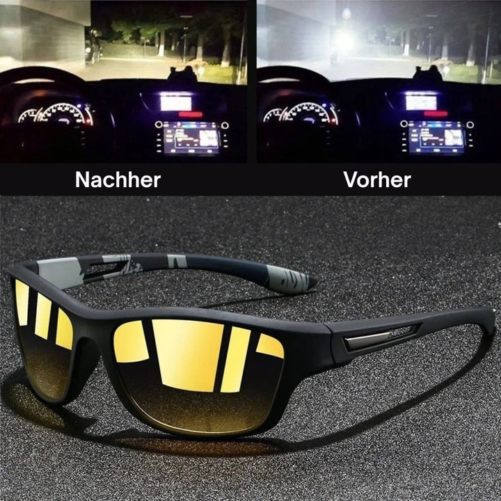 Ultraleichte Herren Sportbrille mit UV400 Schutz für Radfahrer, Läufer & Wanderer.