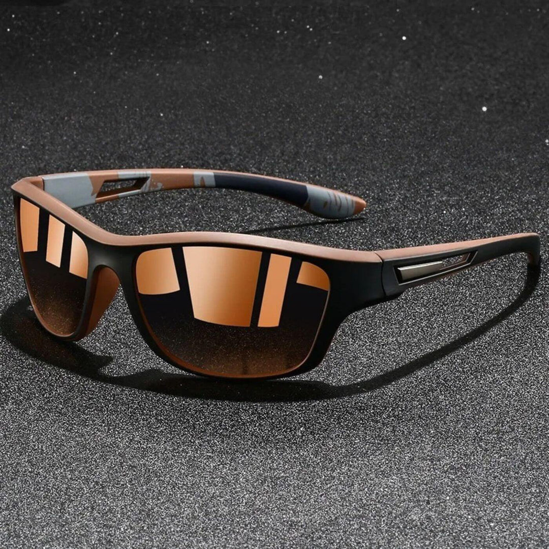 Blendfreie Sport Sonnenbrille für Herren, polarisiert und perfekt für Wassersport & Angeln.