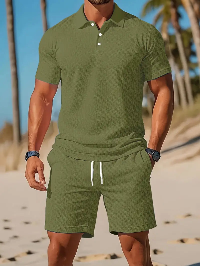 Sportliches Herren Set, lässiger Schnitt, ideal für Outdoor-Aktivitäten & Erholung.