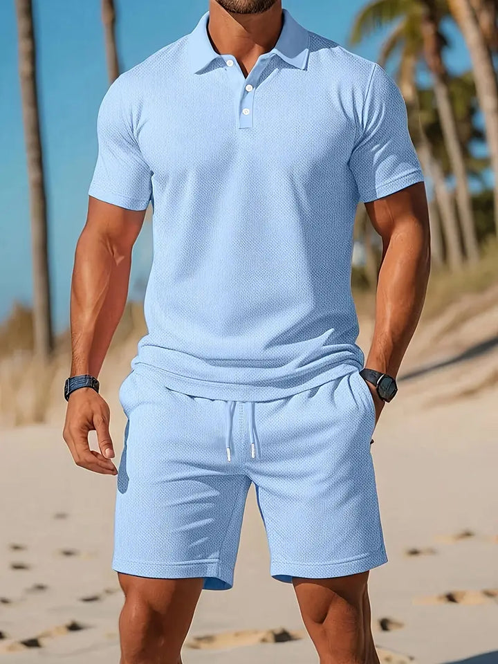 Herren Zweiteiler Set, super bequem, perfekt als Sommer-Freizeitanzug.