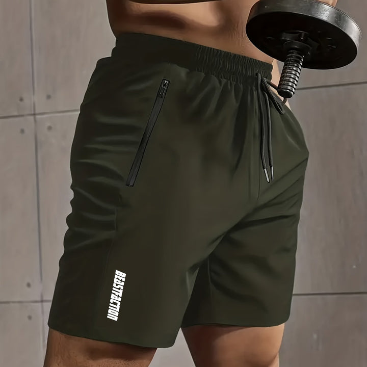 Innovative Herren Sportshorts mit seitlichen Reißverschlusstaschen. Für Sport & Alltag.