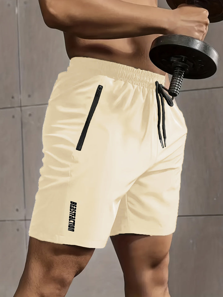 Vielseitige Herren Trainingsshorts für Workout, Laufen und aktive Tage. Mit Reißverschlusstaschen.