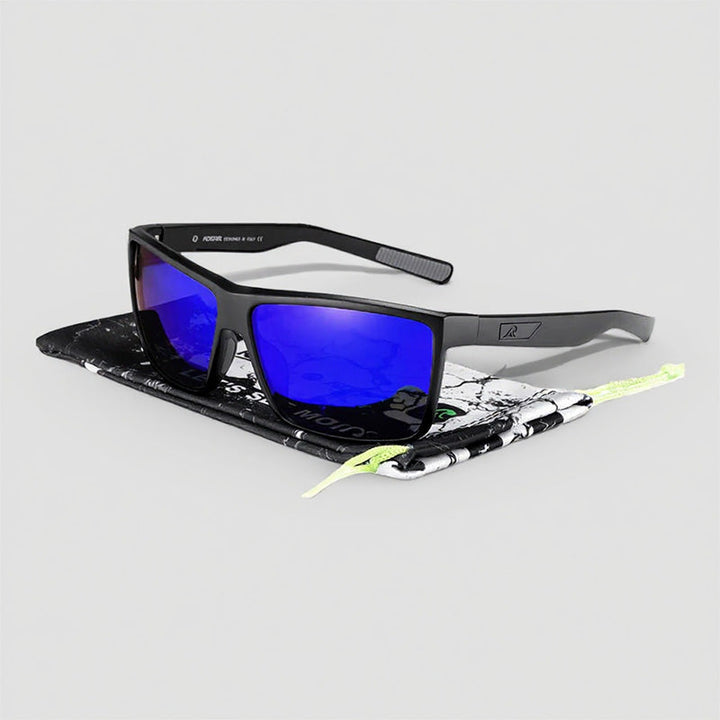 Herren Sportsonnenbrille mit UV400-Schutz, polarisiert, perfekt für sportliche Outdoor-Aktivitäten.