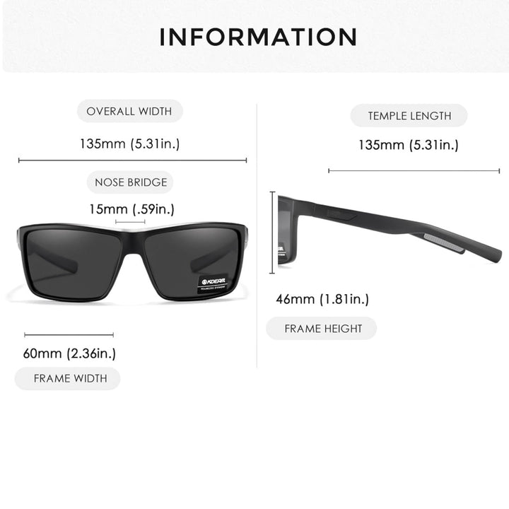 Moderne Herren Sportsonnenbrille polarisiert, UV400, Schutz beim Radfahren und Angeln.