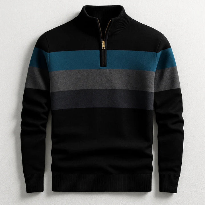 Klassischer Herren Langarm-Pullover: Bequemer Streifenpullover für vielseitige Freizeit-Looks und legere Eleganz.