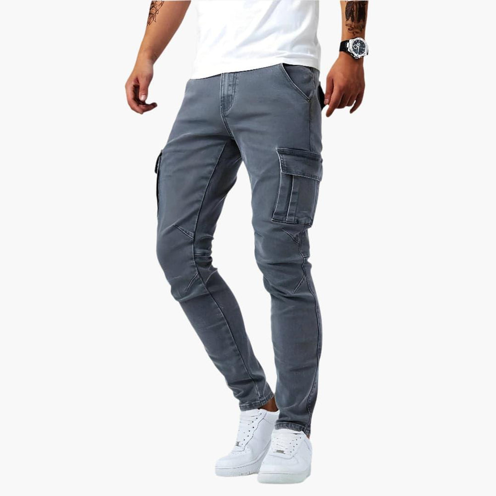 Bequeme Herren Stretch Cargo-Hose, ideal für Alltag & Freizeit. Moderner urbaner Stil, vielseitig einsetzbar.