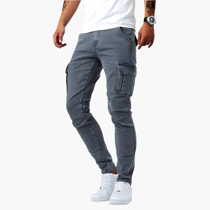 Bequeme Herren Stretch Cargo-Hose, ideal für Alltag & Freizeit. Moderner urbaner Stil, vielseitig einsetzbar.