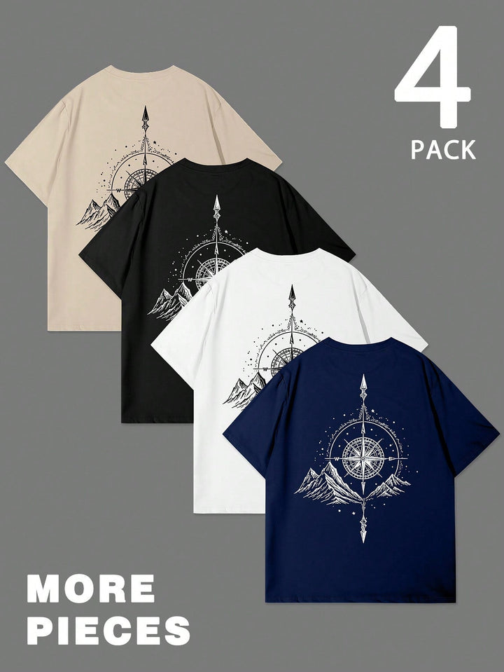 Vielseitiges Herren T-Shirt "Gipfelblick" mit Berglandschaft, passend für Outdoor & Freizeit.