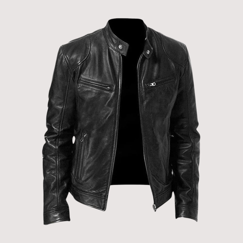 Modische Herren Frühlings-/Herbstjacke aus hochwertigem Stoff, ideal für stilvolle casual Herrenmode.