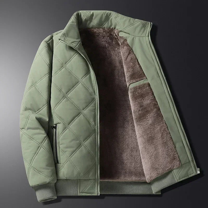 Weiße Herren Übergangsjacke, klassisch & zeitlos, für Frühling und Herbst. Komfortable Jacke für Business Casual Look.