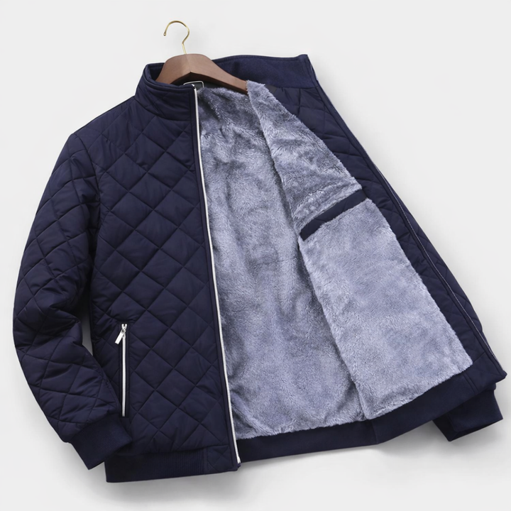 Hochwertige Herren Herbstjacke mit Steppmuster. Ideale Übergangsjacke für Männer, schick und warm.