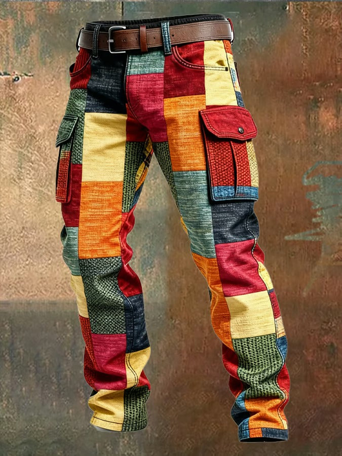 Stilvolle Herrenhose im Vintage-Look. Komfortable Cargohose im Pariser Stil für vielseitige Freizeitbekleidung.