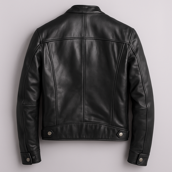 Klassische Herren Vintage Jacke mit Reißverschluss, braun. Bequeme Casual Outdoorjacke.