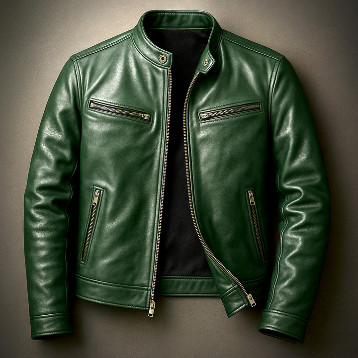 Lässige Herren Freizeitjacke im Vintage Look. Modische Übergangsjacke mit Reißverschluss für Männer.