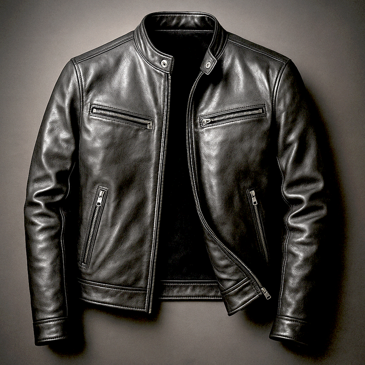 Herren Reißverschlussjacke im Vintage Look, grün. Praktische Freizeit- & Übergangsjacke für Männer.