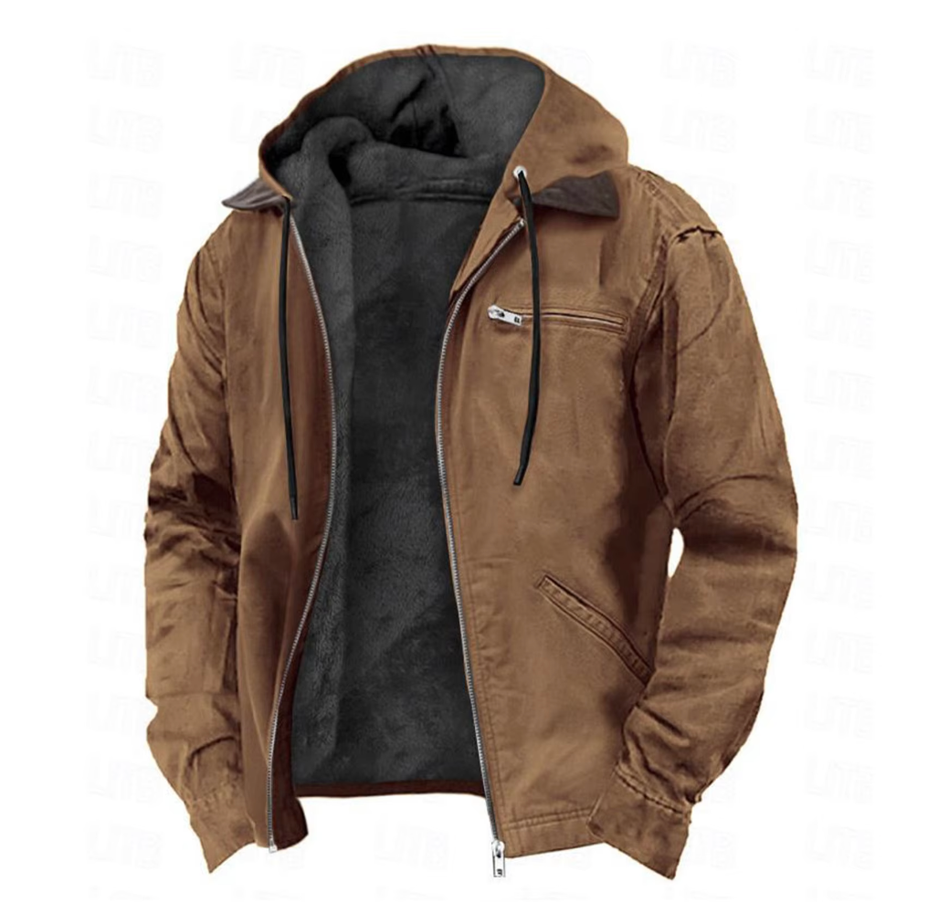 Bequeme Herren Winterjacke, klassische Vintage Bomberjacke, ideal für kalte Herbst- und Wintertage.