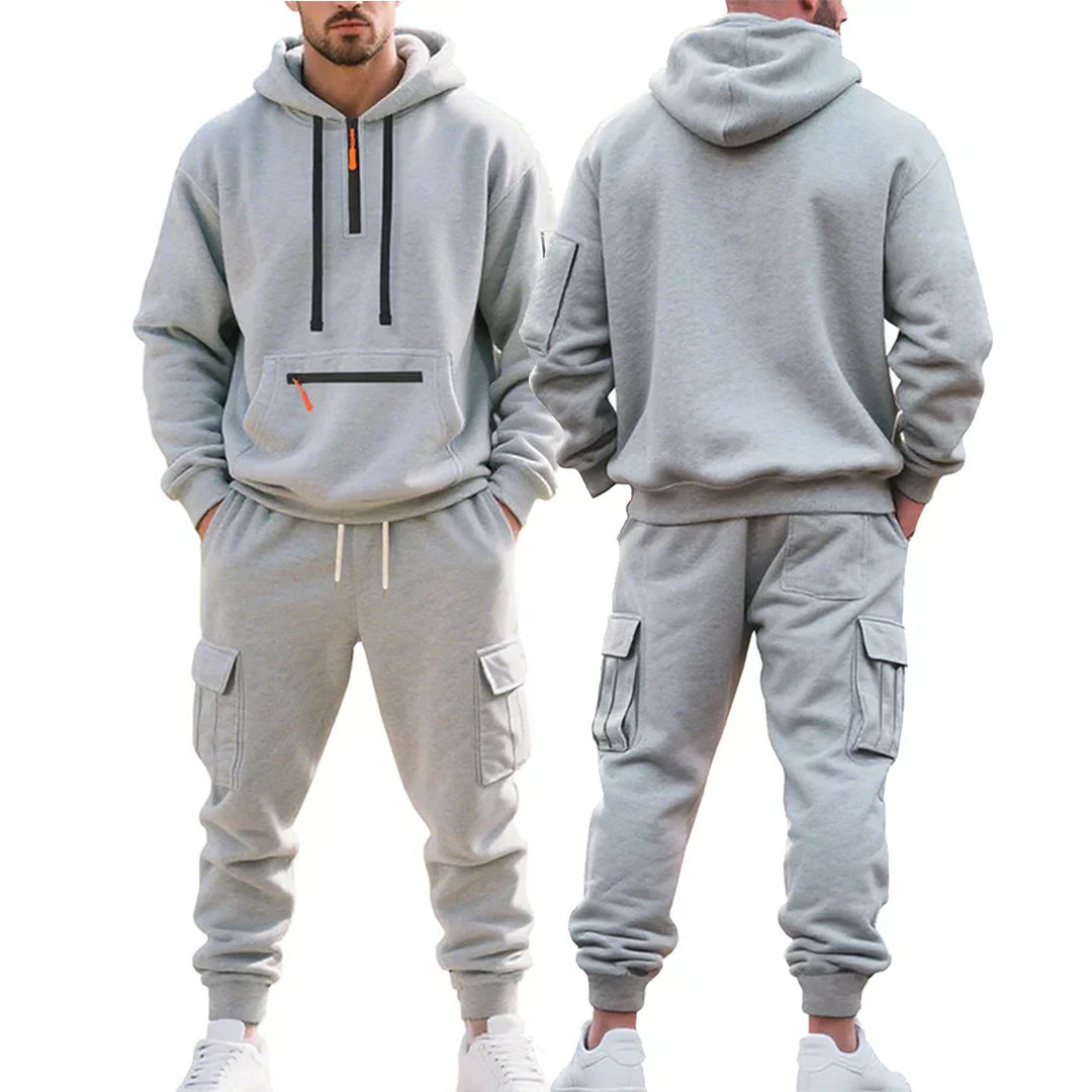 Stylisches Herren Winterset: Warmer Hoodie & Jogginghose, perfekt für Sport, Lounge & kalte Tage.