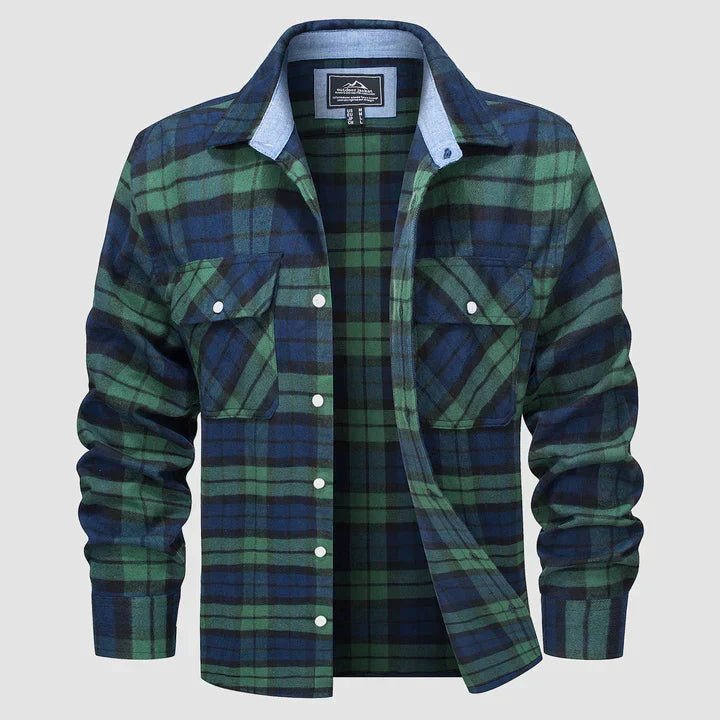 Stilvolles Herren Hemd Logan, kariert, langärmlig, atmungsaktiv. Ideal für einen lässigen Frühlings-Look.