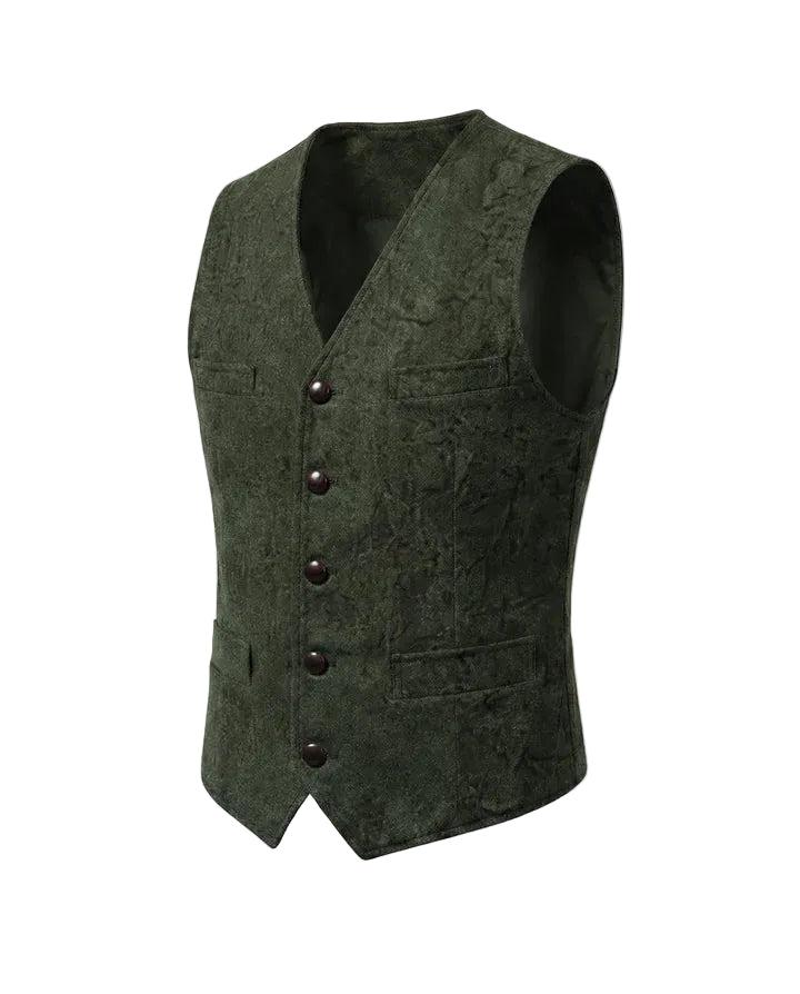 Elegante Herrenweste mit V-Ausschnitt und praktischer Knopfleiste. Perfekt für Freizeitmode und Business Casual.