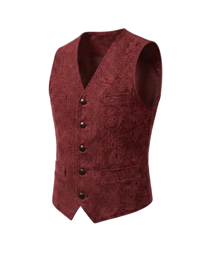 Klassische Herrenweste Regular Fit. V-Ausschnitt und Knopfleiste für einen eleganten Freizeit-Look.