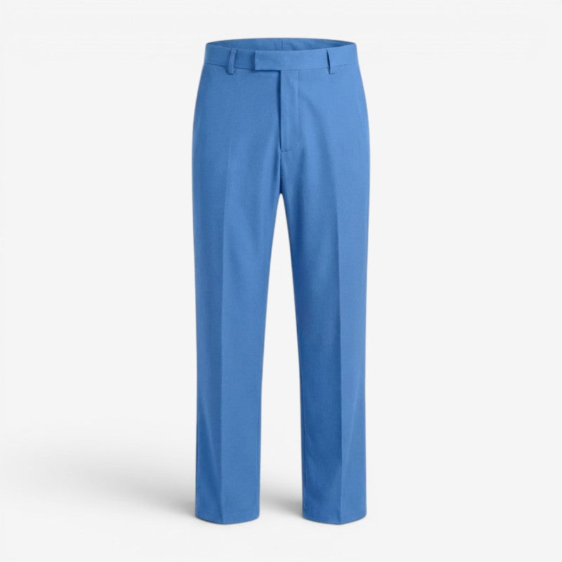 Rückansicht der Slim Fit Bürohose für Herren, mit eleganten Gesäßtaschen, bequem & praktisch.