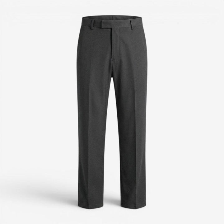 Frontansicht der eleganten Slim Fit Herrenhose, vielseitig kombinierbar für Alltag und Büro.