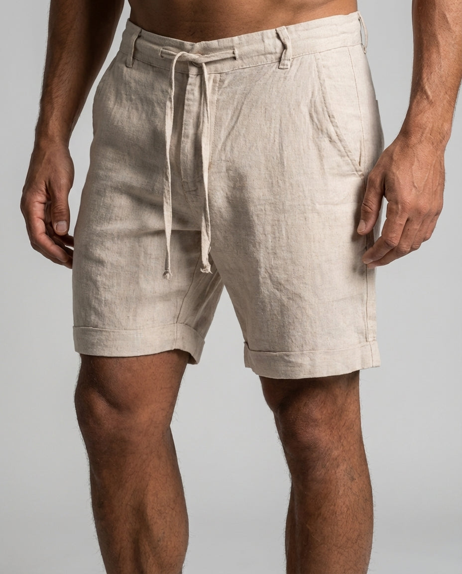 Herren Strand Shorts, bequem und stylish, mit Kordelzug, Seitentaschen, perfekt für entspannte Tage.