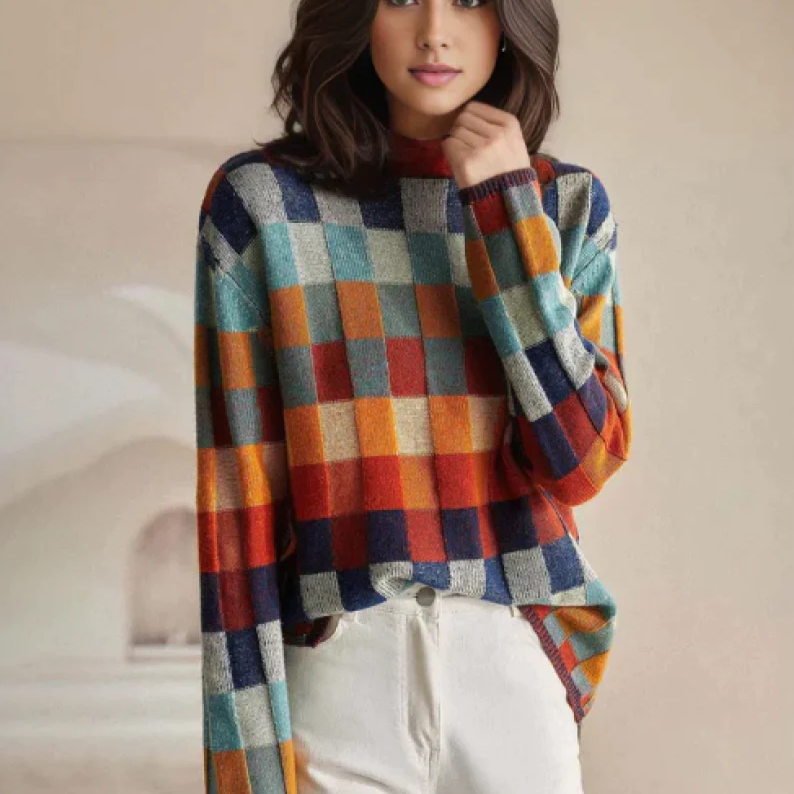 Luxuriöser Kaschmir-Rollkragenpullover Aurora für Damen. Eleganter Strickpullover, warm für Herbst & Winter.