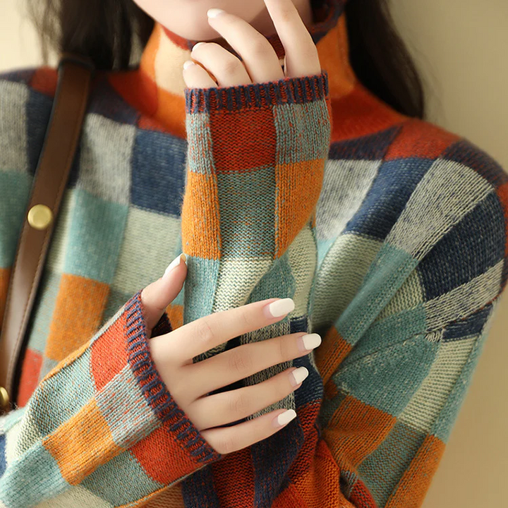 Vielseitiger Damen Kaschmir-Rollkragenpullover, eleganter Langarm-Strick für gemütliche Herbst-Winter-Looks.