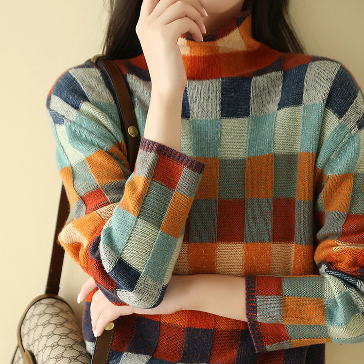 Eleganter Damen-Rollkragenpullover "Aurora" aus feinem Kaschmir. Perfekter warmer Strick für Herbst/Winter.