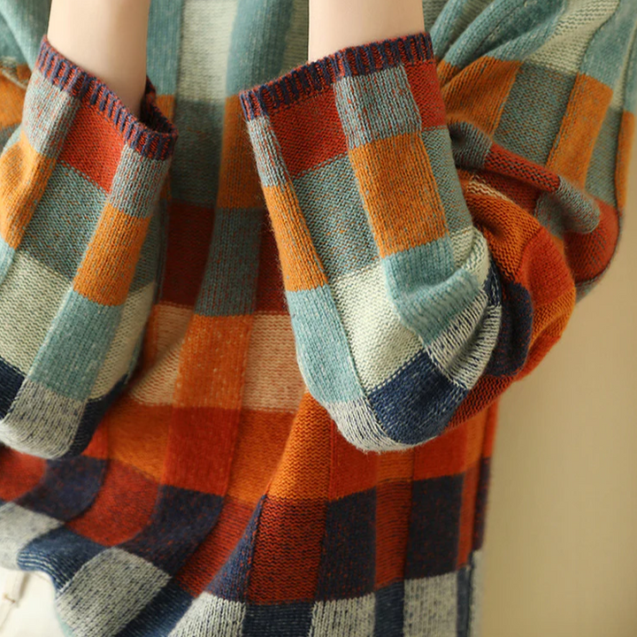 Hochwertiger Kaschmir-Rollkragenpullover Aurora für Damen. Modischer, warmer Strickpullover für Wintermode.