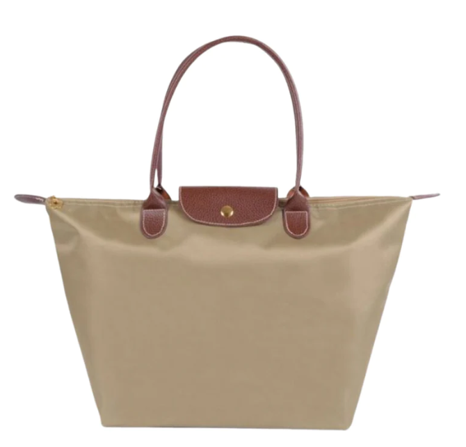 Praktische Damen Schultertasche in Khaki. Verstellbarer Gurt für Komfort, ideal für den Alltag.