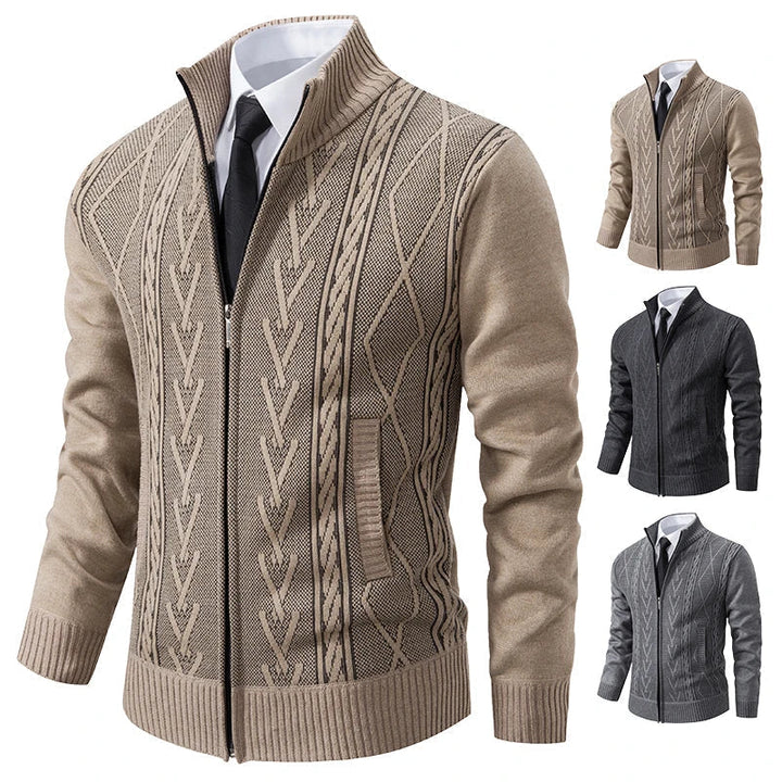 Klassische Herren Strickweste für Herbst/Winter, warm und stilvoll; ideal für vielseitige Looks.