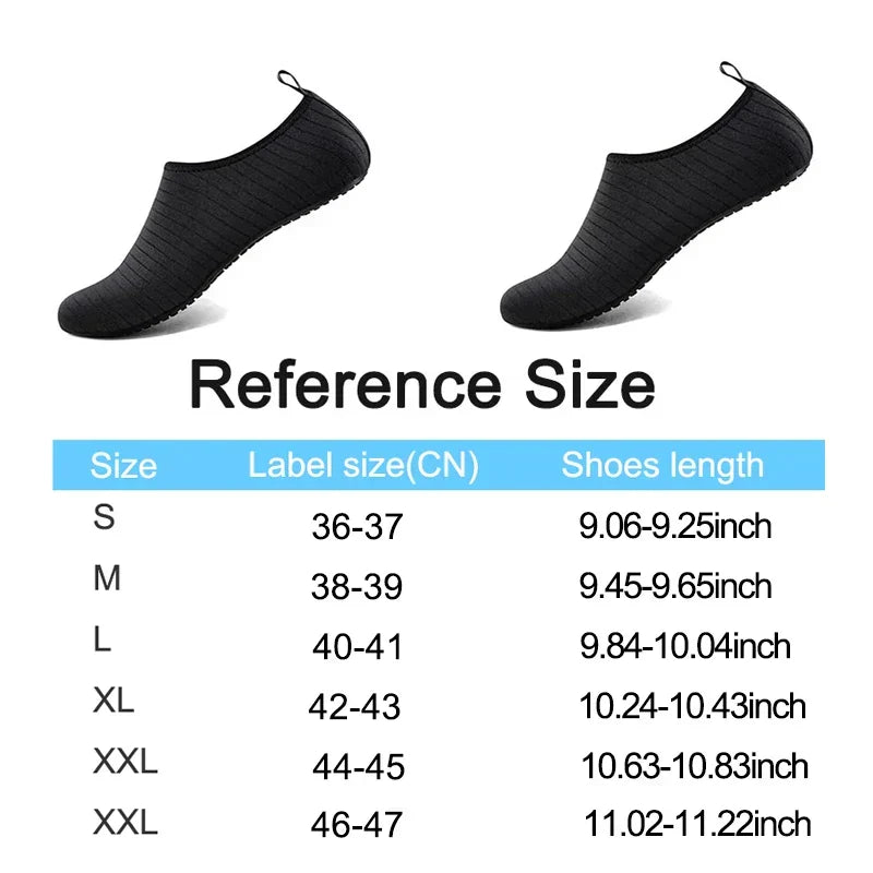 Bequeme Unisex Wasserschuhe für Damen & Herren, schnelltrocknend & rutschfest für jedes Terrain am Wasser.