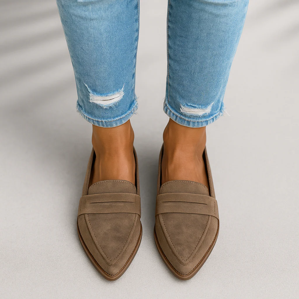 Damen Komfortschuhe: Orthopädische Slip-On Slipper für Fußgesundheit, Mokassins mit Anti-Rutsch-Sohle.