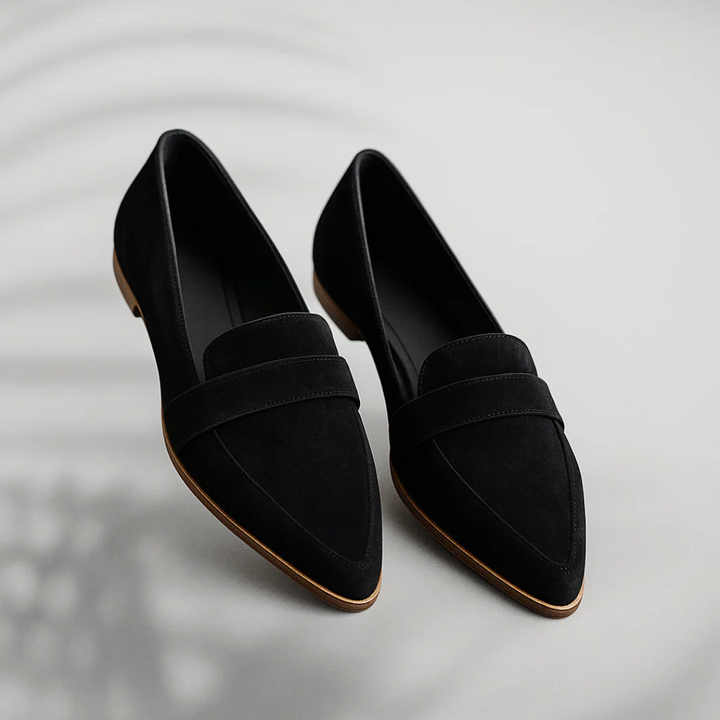 Damen Orthopädische Slip-On Mokassins mit rutschfester Sohle für optimalen Komfort und Fußgesundheit.