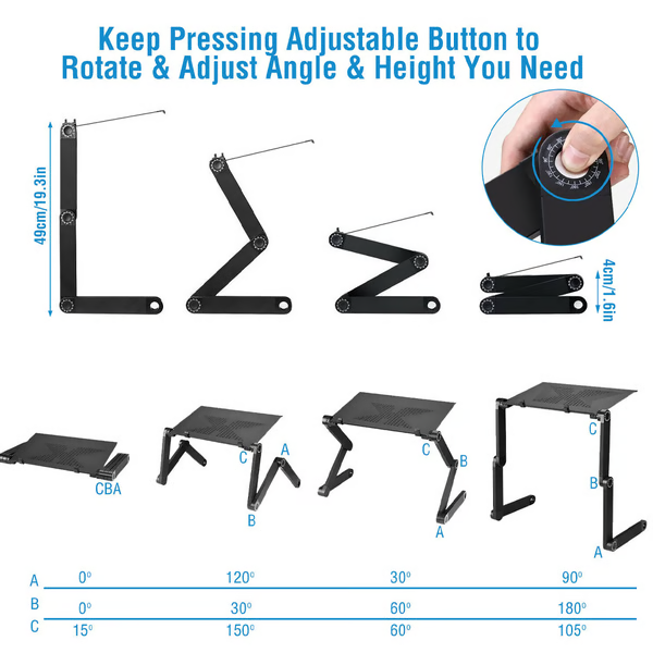 FlexStand: Ergonomischer Laptopständer zur Verbesserung der Körperhaltung und Reduzierung von Nacken- & Rückenschmerzen.