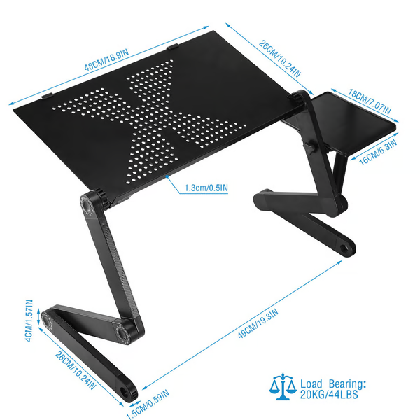 Vielseitiger FlexStand Laptopständer, 360° verstellbar, mit Kühlsystem. Ergonomisches Zubehör für Laptop & Tablet.