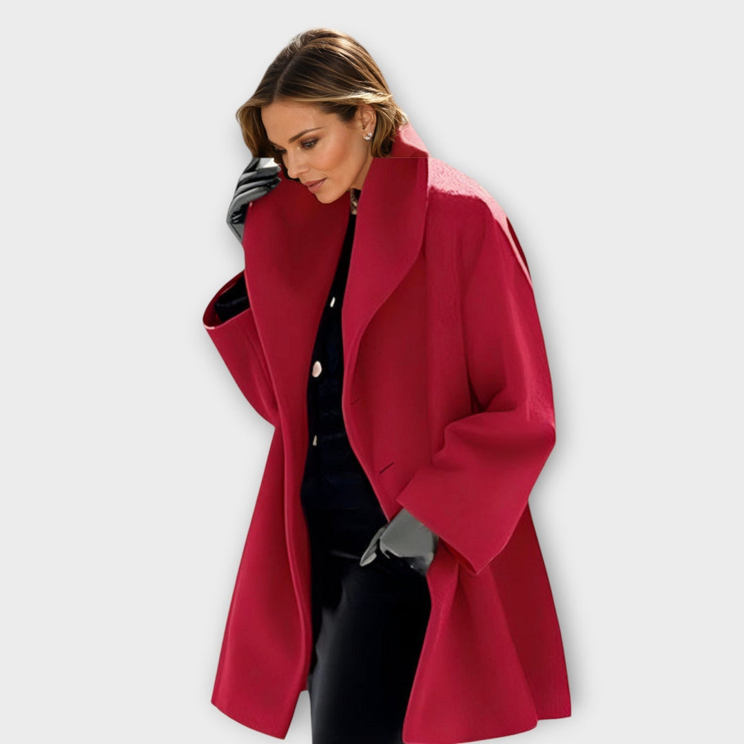 Elegante Damen Windjacke mit Schalkragen, figurbetont, ideal für Freizeit & Business. Zeitloser Übergangsmantel.