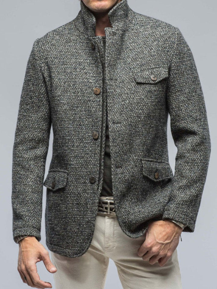 Eleganter Herren-Freizeitblazer im Retro-Stil. Komfortable Vintage-Jacke mit Reißverschluss für Übergangszeiten.