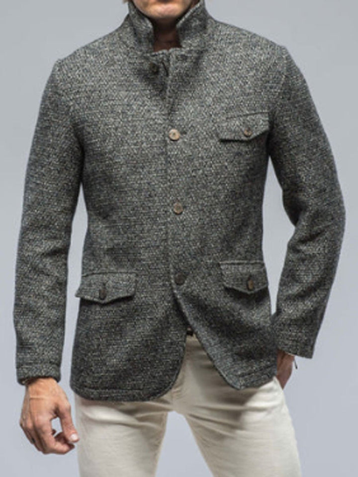 Stilvoller Herren Retro Blazer für Freizeit & Casual-Anlässe. Komfortable Männerjacke mit drei Taschen, Vintage-Mode.