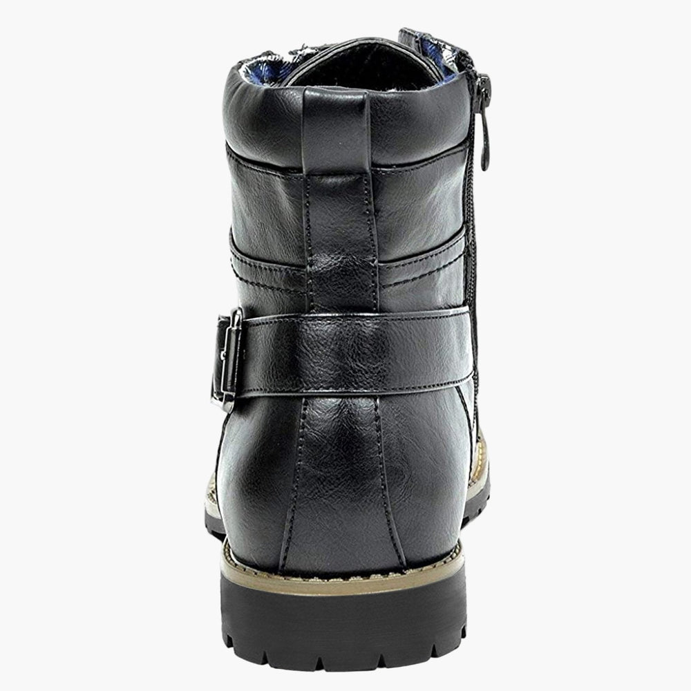 Robuste Herren Bikerstiefel für Herbst & Winter. Rutschfeste Schnürstiefel im urbanen Casual-Look für Motorrad.