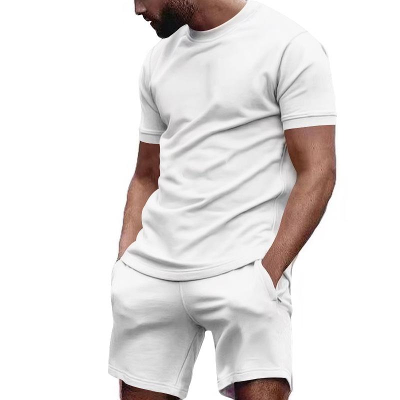 Bequeme Herren Shorts mit Gummizug, Teil des Freizeit Sets. Ideale Loungewear für den Sommer.