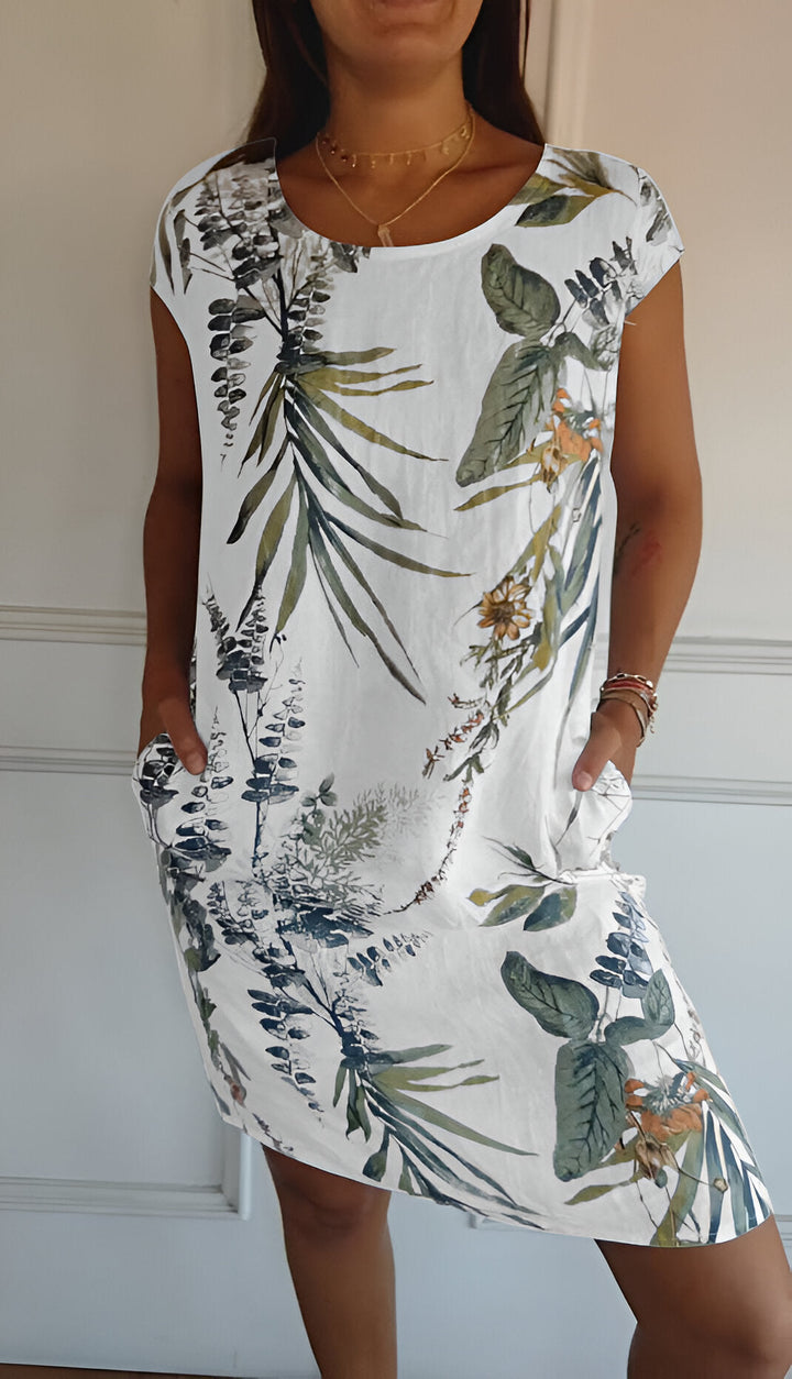 Klara elegantes Midi-Sommerkleid für Damen, vielseitig tragbar für Freizeit & Büro, bequemer Sommerstil.