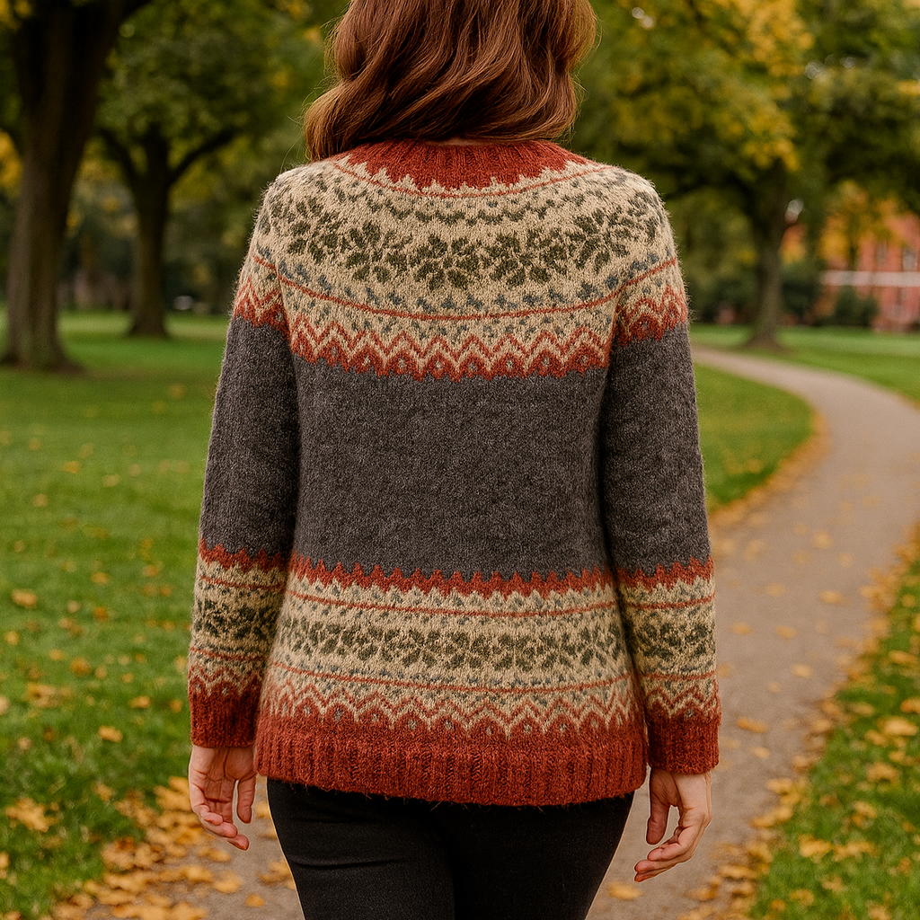 Detailansicht der Damen Strickjacke Theresa, ein modischer Langarm-Cardigan für vielseitige Looks im Büro.