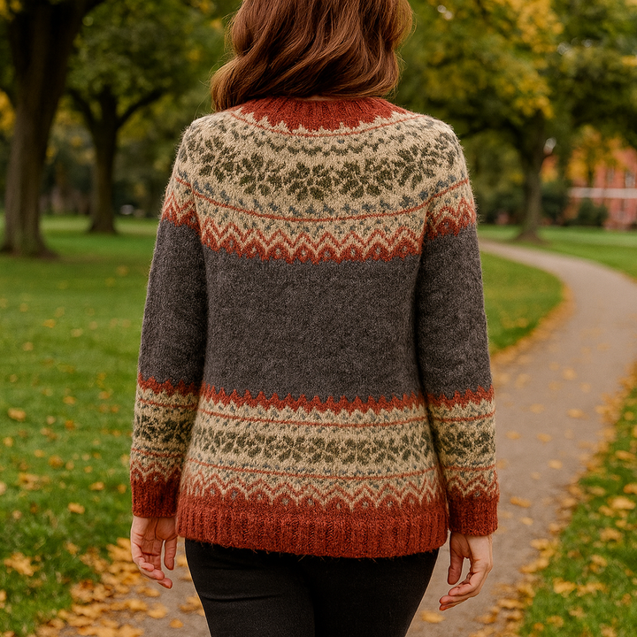 Detailansicht der Damen Strickjacke Theresa, ein modischer Langarm-Cardigan für vielseitige Looks im Büro.